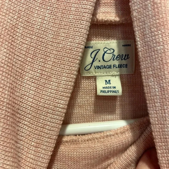 J. Crew Vintage‎ Fleece Women’s Pink Turtleneck Tunic Sweater Size Medium - Picture 4 of 7